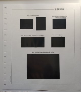 SUPLEMENTO EDIFIL 2001 SELLOS ESPAÑA ESTCH.NEGROS