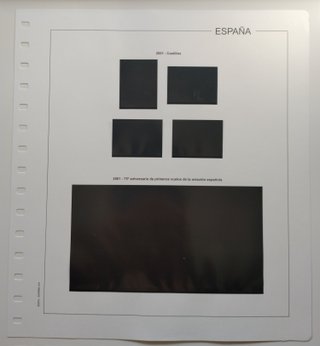 SUPLEMENTO EDIFIL 2001 SELLOS ESPAÑA ESTCH.NEGROS