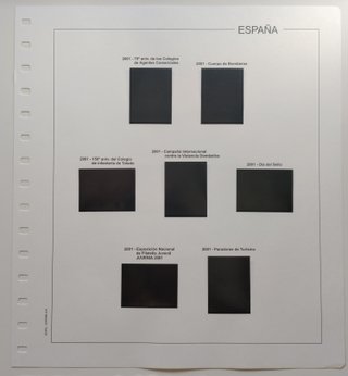 SUPLEMENTO EDIFIL 2001 SELLOS ESPAÑA ESTCH.NEGROS