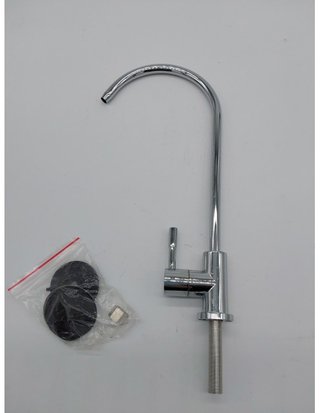 Nikou Grifo - Grifo de fregadero de cocina de acero inoxidable de 1/4 '' Grifo de cromo de ósmosis inversa RO Filtro de agua pot