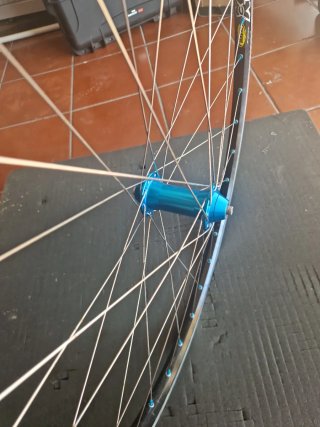 Rueda delantera Ringle 26 turquesa