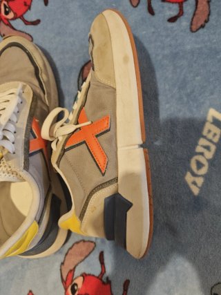 Zapatillas Munich Hombre Gris Naranja