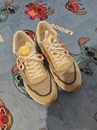 Zapatillas Munich Hombre Gris Naranja