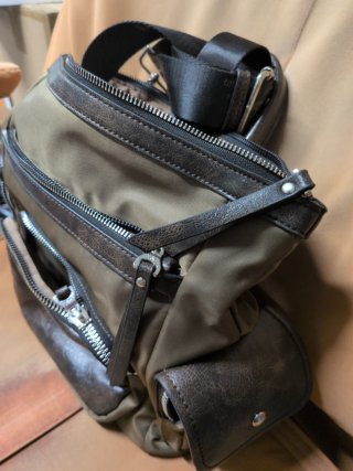 Bolso V&L marrón y verde militar