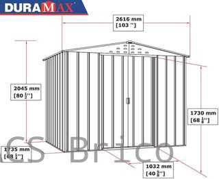 Caseta Metálica Top Titan 173x261x204 cm - Duramax