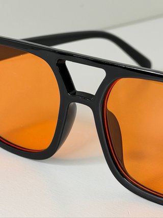 Occhiali da Sole Vintage Aviator Lenti Arancio