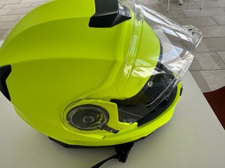 Casco modular amarillo fluorescente