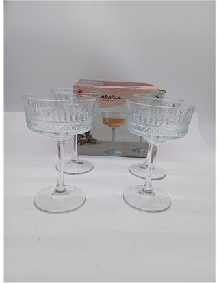 Pasabahce 471504 Elysia - Pack de 4 copas de champán - cristal - transparente - 26 cl