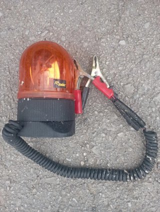 Luz Rotativa Naranja con Pinzas