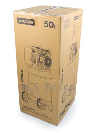 Compresor de Aire Silencioso Vertical 50L - 2 Hp - 09341 - Mader