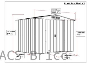 Caseta Metálica Eco Altea 173x262x191 cm - Duramax