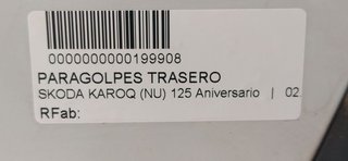 PARAGOLPES TRASERO SKODA KAROQ (NU) 125 Aniversario