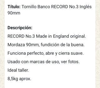 Tornillo de banco antiguo fundición