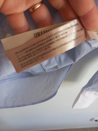 Massimo Dutti Camisa Rayas Azul y Blanca