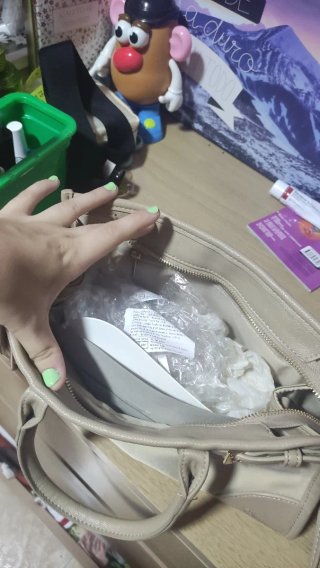 Bolso de mano beige elegante NUEVO