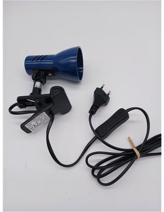 BRILONER - 2794-010P – Clamp Lamp with Cable Switch - Rotary - Desk Lamp - Flexo Desk - Reading Lamp - Blue Color - Clamp Lamp - 40 W