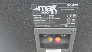 Pareja Altavoces Max MAX210 Negros
