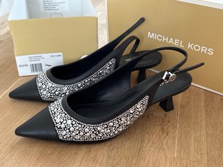 Michael Kors Amali Zapatos Tacón Negro kitten new