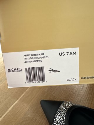 Michael Kors Amali Zapatos Tacón Negro kitten new
