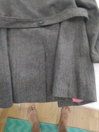 Abrigo H&M Talla 34/XS Tweed Multicolor