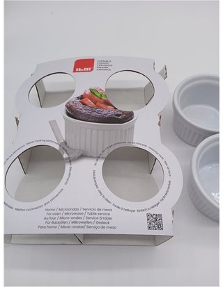 IBILI Ibili_230010 Ramekin Mould - White - 9 cm - Set of 4