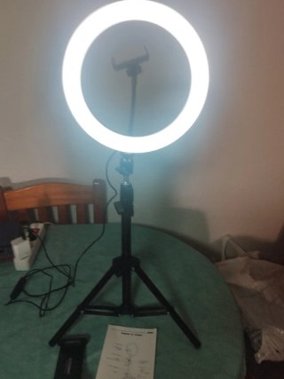 Aro de luz para fotos con soporte móvil