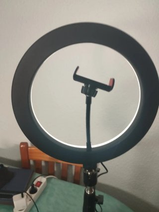 Aro de luz para fotos con soporte móvil