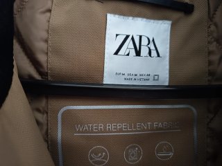 Cazadora Zara Hombre Marrón y Negra