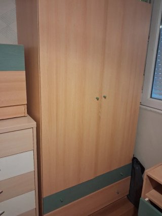 Dormitorio juvenil madera y metal