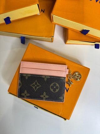 Cartera/billetera monogram LV Rosa y Marrón