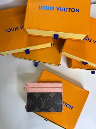 Cartera/billetera monogram LV Rosa y Marrón