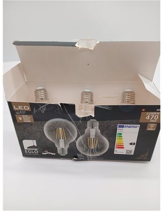 Eglo set de 3 lámparas de filamento LED con casquillo E27 - bombillas vintage Edison transparentes - 4 vatios cada una - bombillas