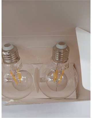 Eglo set de 3 lámparas de filamento LED con casquillo E27 - bombillas vintage Edison transparentes - 4 vatios cada una - bombillas