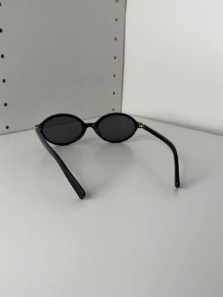 Occhiali da Sole Ovali Neri Vintage Anni 90 Y2K