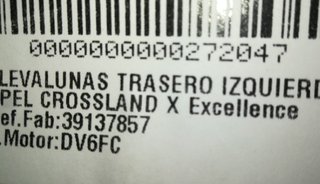 Elevalunas tras izq 39137857 opel crossland 272047