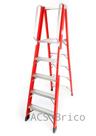 Escalera Fibra Tijera 2x5 - 1,42 Metros - 10401 - Mader