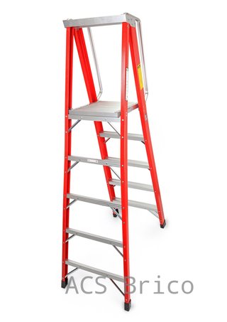 Escalera Fibra Tijera 2x5 - 1,42 Metros - 10401 - Mader