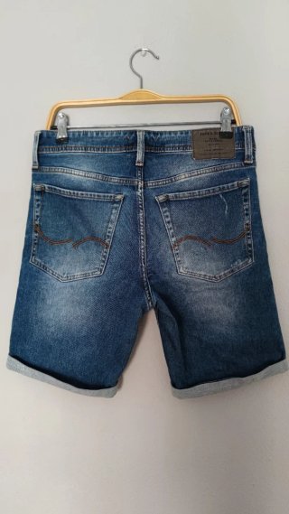 Shorts vaqueros desgastados para hombre