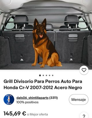 Separador Coche Perros para Honda CRV   2007/2012