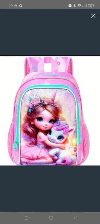Mochila escolar infantil unicornio
