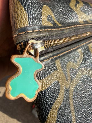 Bolso Tous Negro y Verde Militar