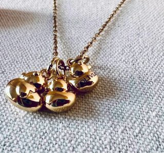 Collar Familia Patitos Acero Dorado