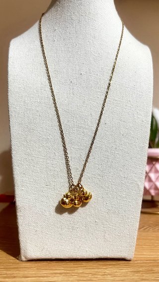 Collar Familia Patitos Acero Dorado