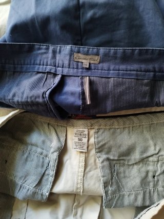 2 Pantalones Cortos Caballero Beige y Azul