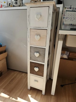 Cajonera de madera con 5 cajones marca Banak