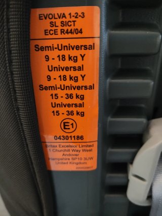 Silla coche Britax Römer Evolva 1-2-3 SL