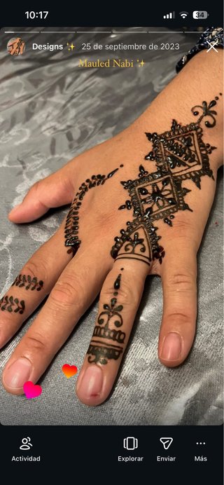 Tatuajes de Henna Negros y Multicolor