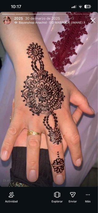 Tatuajes de Henna Negros y Multicolor