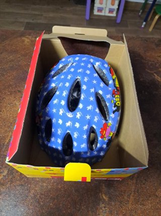Casco Bici Niño Azul Estrellas