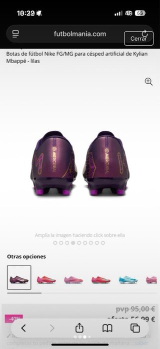 Botas Fútbol Nike Kylian Mbappé Talla 44